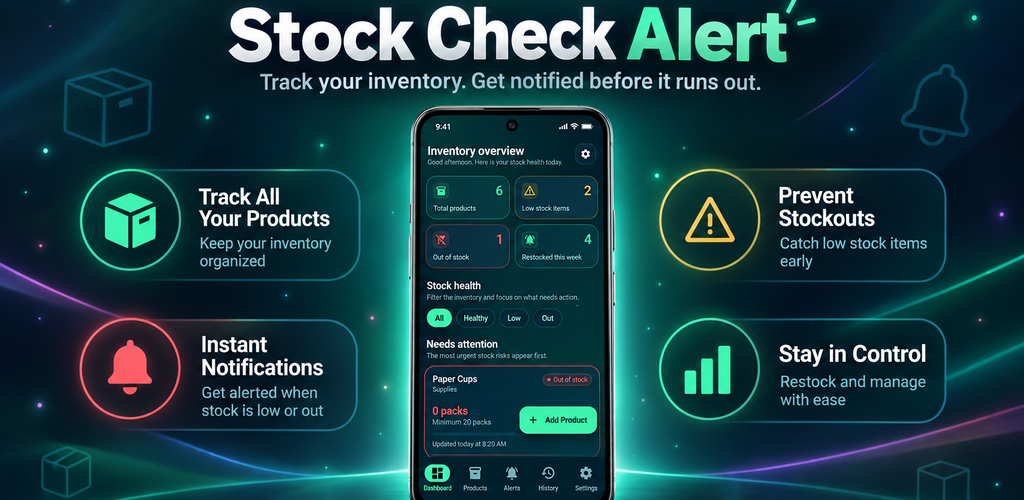 Stock Check Alert promotional visual
